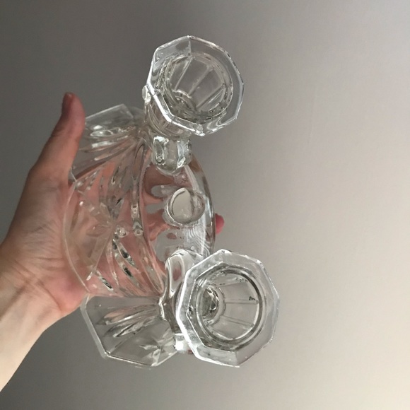 ✨🌟 Vintage Prescut Clear Double Candle Stick Holder by Anchor Hocking - Picture 7 of 10